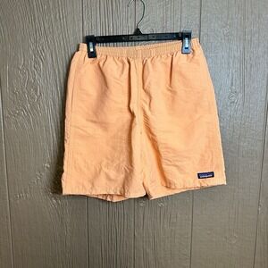Patagonia Mens 7" Baggies Shorts Trunks w/ Liner Size Small Bright Orange Swim